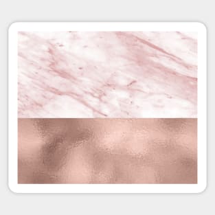 Luxe rose gold marble duo Sticker